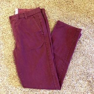 Jack Wills chinos, burgundy, size 34R